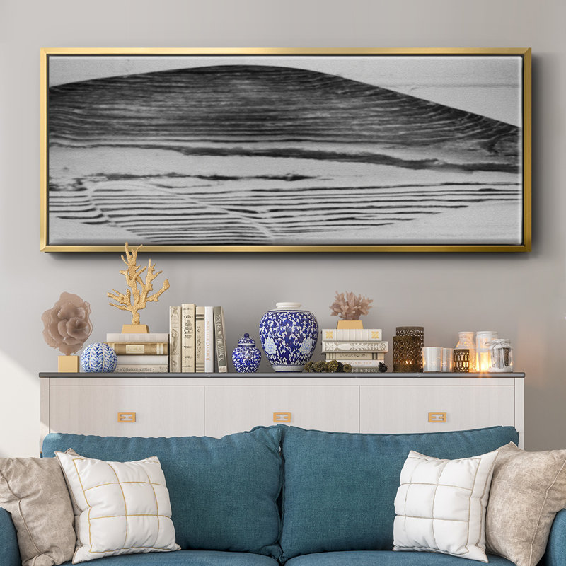 Found Textures III- Framed Canvas, 20" H x 50" W