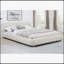 Lit plateforme tapissier en tissu avec profilé quadrillé de style moderne Modern Queen-2073290157