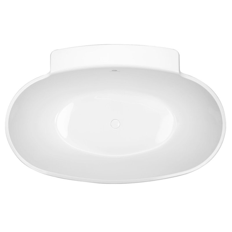 Guthrie 58'' L Freestanding Soaking Bathtub, Matte Black, Glossy White