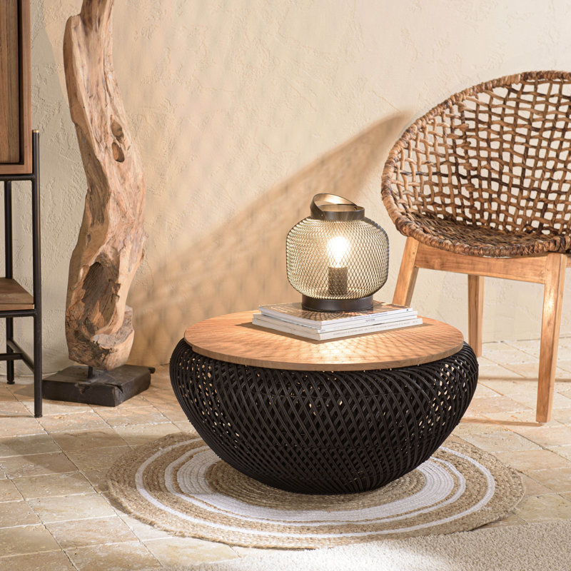 Aadhish Coffee Table, 32cm H x 66cm W x 66cm D, Black