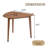 Modern Triangular Wood Side Table with Sturdy Legs for Compact Living Spaces