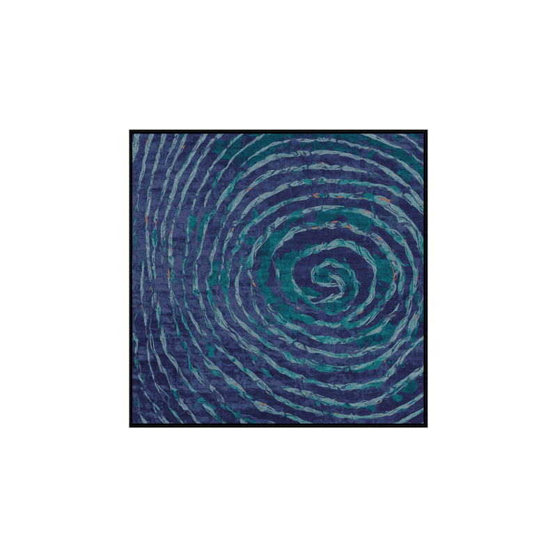 Machine Washable Gray Area Rug, Square 7'
