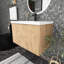 Meuble-lavabo mural simple 30 po avec plateau en résine Keela-2057248067