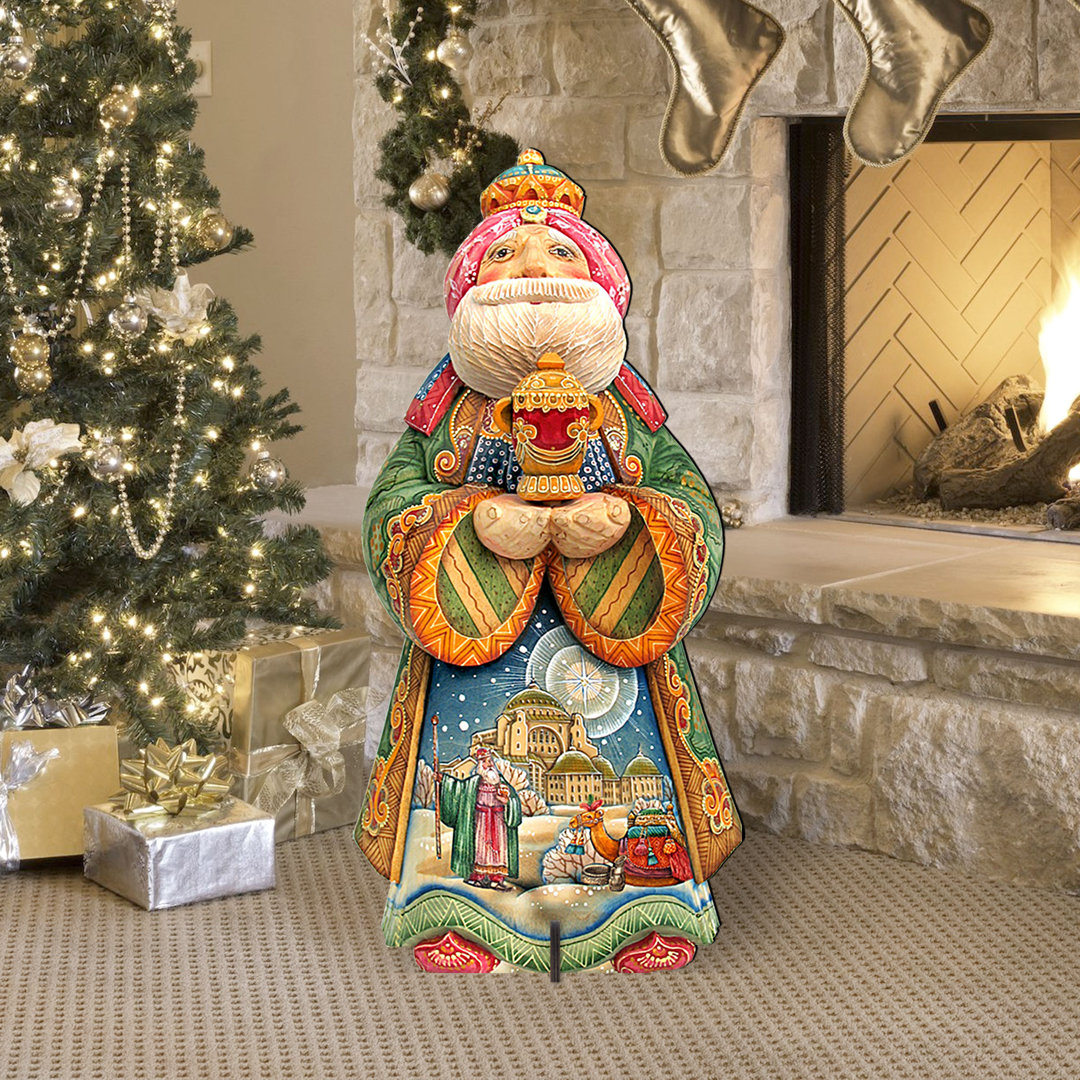 King Gaspar Wood Free Standing Lawn Art The Holiday Aisle®