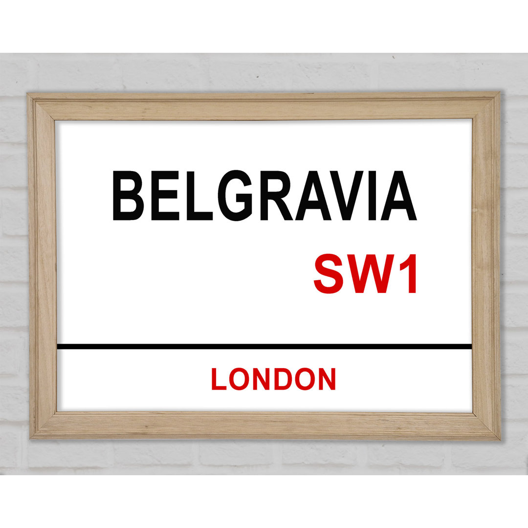 Belgravia Signs - Einzelne Bilderrahmen Typografie