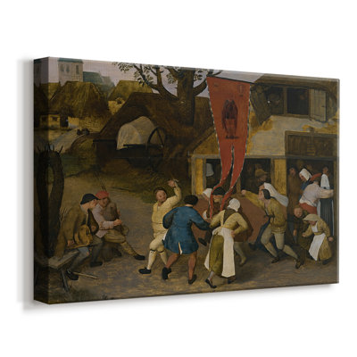 La danse paysanne (détail: fond de taverne) - Pierre Bruegel l'Ancien - Toile tendue avec châssis-c. 1569