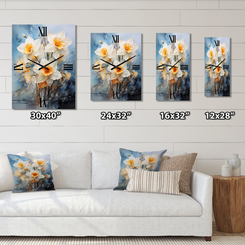 Horloge murale Amere - Daffodils, Petit