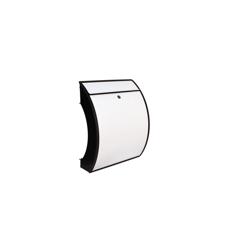 Turn Wall Mounted Lockable Weatherproof Post Box, White