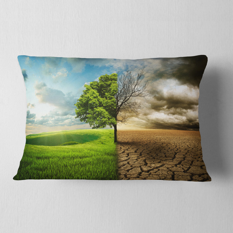 Landscape Reversible Throw Pillow
