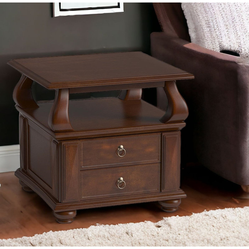 Heggi Solid Wood End Table
