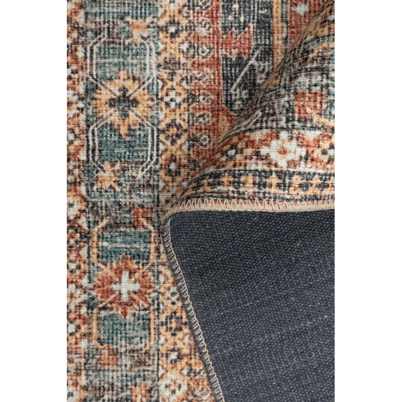 Tapis antique en chenille lavable à motif antique et coloré, Rectangle 8 pi 3 po x 11 pi 6 po