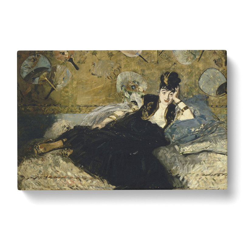 Woman With Fans by Edouard Manet - Wrapped Canvas Painting, 40cm H x 60cm W x 3cm D