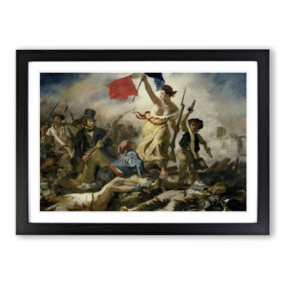 Liberty Leading the People by Eugene Delacroix - Picture Frame Painting on MDF