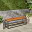 Banc industriel en bois et métal-425567007