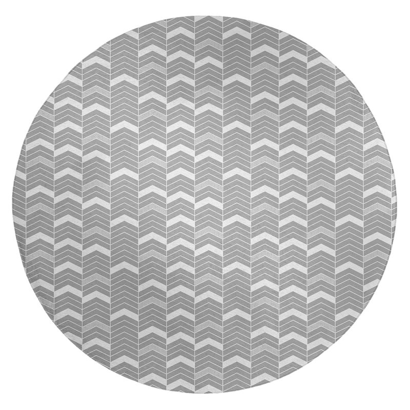 Tapis de zone grise à chevrons lineed, Rectangle 2 pi x 3 pi