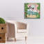 Toile épique «Zebra In Tub» par Farida Zaman, 26 po x 26 po-2021808300