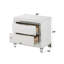 Table de chevet finition perle blanche