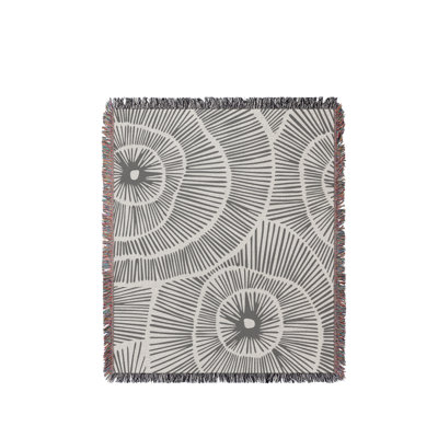 Ray Abstract Print Cotton Throw Blanket