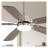 52 Inch Modern Nickel Ceiling Fan with LED Light and Remote Control - 6 Speed Reversible DC Motor, Low Profile Design