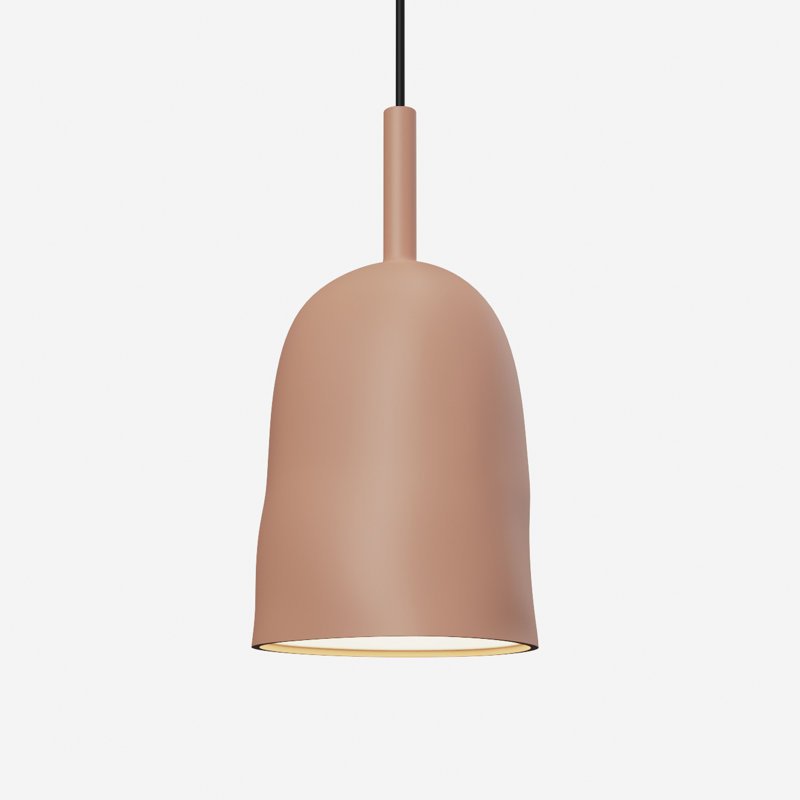 Vessel Pendant Light, 21" H x 14.5" W x 9" D, Black, Blossompink
