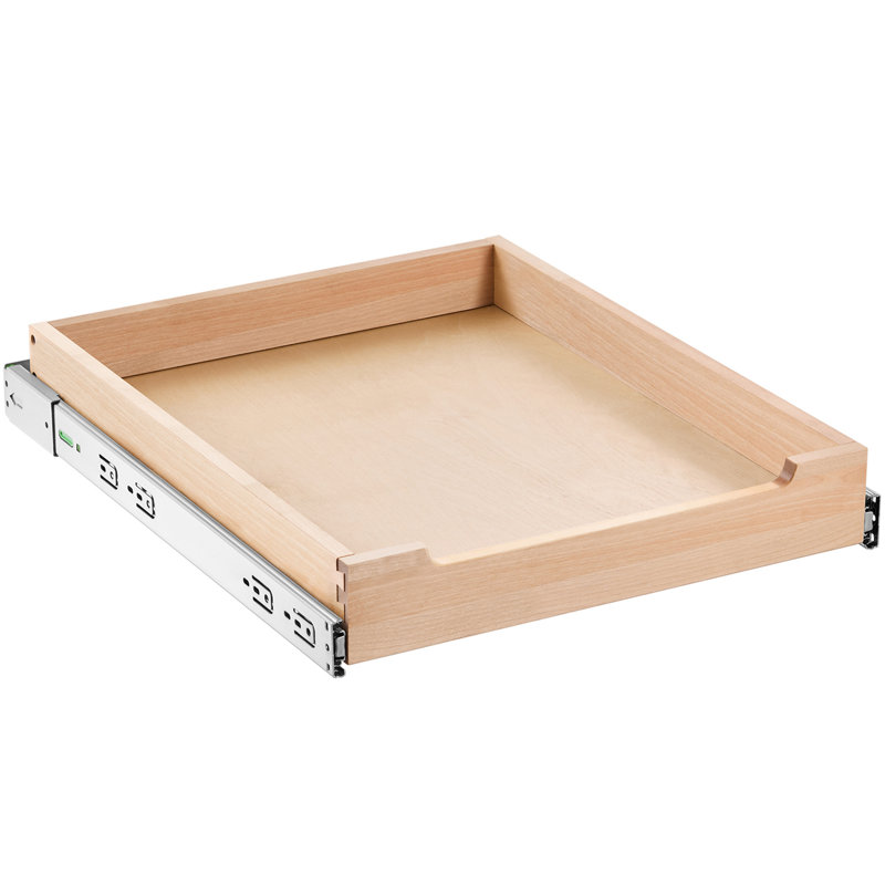 Pull Out Cabinet Organizer Soft Close Slide Out Shelf Wood Drawer 17"W X 21"D