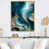 Toile avec cadre flottant or