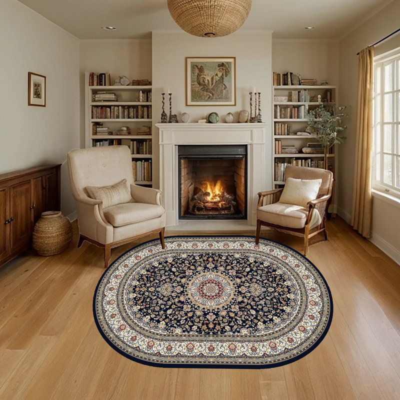 Attell Oriental Indoor Rug, Oval 5'3" x 7'7"