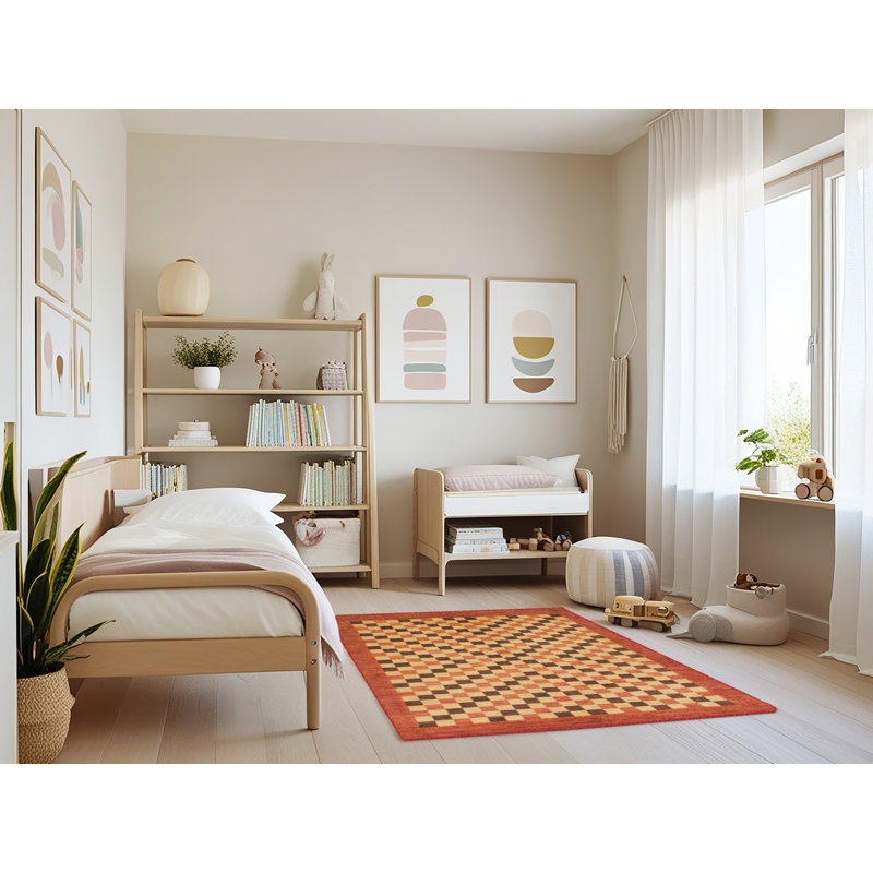 Abstract Indoor Rug, Rectangle 4' x 6'