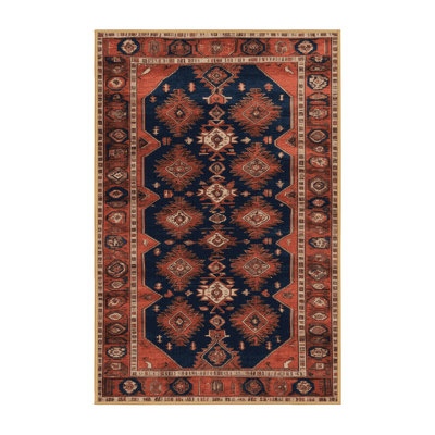 Machine Washable Persian Brown Area Rug