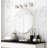 4-Light Chrome Wall Sconce With Clear Crystals And Glass Shades