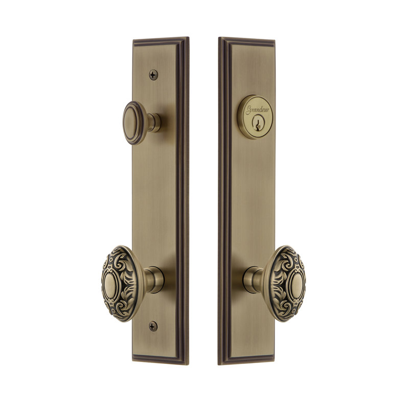 Ensemble d'entrée haut Carré, Laiton rétro, 2,375 po