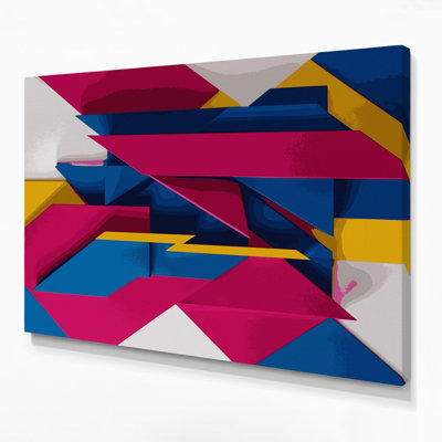 Geometric Abstraction 59 Red Canvas Wall Art