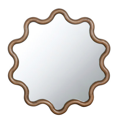 29.58" X 30.94" Wooden Frame Mirror With Outstanding Feature, Enhancing Living Room, Bedroom, Entryway 31.2" 30" Decorative Construction, Decorating