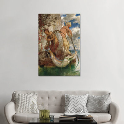 «Two Fishing Pane» (1874) - Reproduction d'art murale - Toile tendue