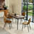 Hararat Modern 5-Piece Dining Set Rectangular Table Upholstered ChairsDining Room Breakfast Nook-569631378-569631380