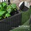 Jardinière en rotin avec treillis, lit de jardin surélevé, brun sable-1113323649
