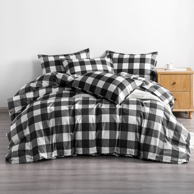 3 Pieces Microfiber Duvet Cover Set, Ultra Soft Comforter Cover Set with Zipper Closure and Corner Ties, Comforter Insert NOT Included