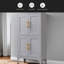 Armoire de rangement en métal, garde-manger avec portes et tablettes, armoire de rangement avec pied de nivellement réglable pour la cuisine, le salon et la salle à manger-2096353