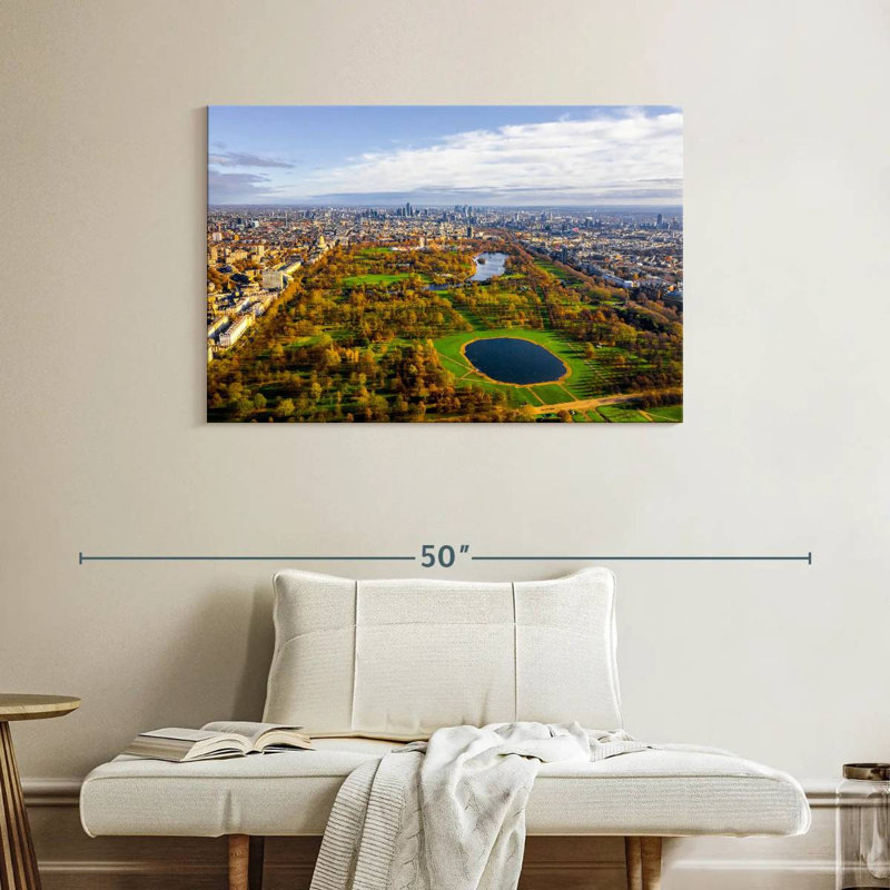 Vue aérienne de Hyde Park, H 26 po x l 39 po