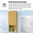 14 In. W X 12 In. D X 35 In. H Plywood Light Oak Linen Cabinet