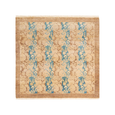 Classic One-of-a-Kind 4' 2" x 4' 3" Hand Knotted Area Rug