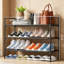 Range-chaussures à trois niveaux: rangement de grande capacité pour 16 paires — 28 pouces, robuste, durable et peu encombrant.-1277773708