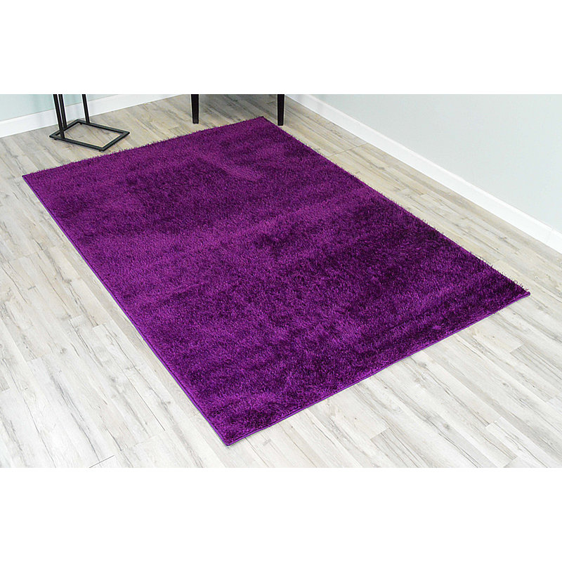 Tapis mauve à poil long Rauch