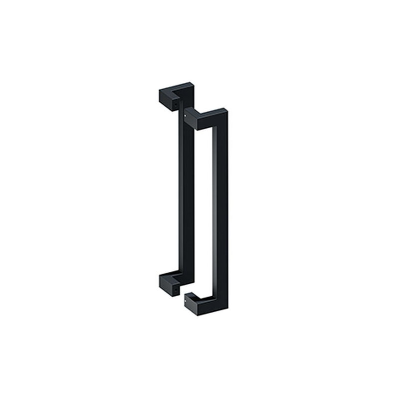 Deltana SSPOBB24U32D 24" BACK-TO-BACK MODERN OFFSET PULLS in Brushed Stainless, Paint Black