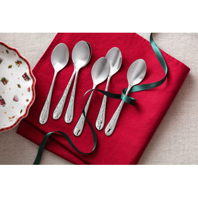 Villeroy & Boch Toy's Delight Coffee Spoon Cutlery Set For 6 People, 6 Pieces, Dishwasher-safe, 18/10 Stainless Stee