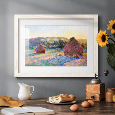 Haytstacks End Of Summer, 1891 - Art mural mural mat et encadré sous verre acrylique