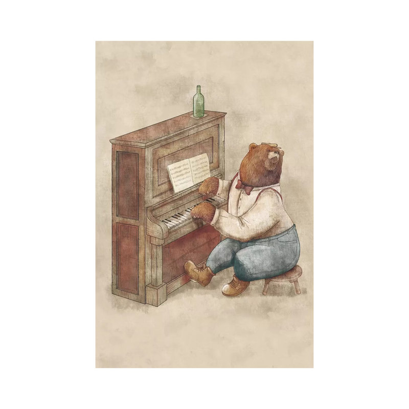 The Pianist by Mike Koubou - Gallery-Wrapped Canvas Giclée on Canvas, 30.48 cm H x 45.72 cm W, Wrapped Canvas