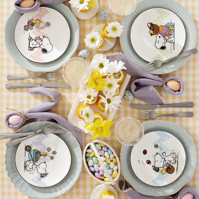 Peanuts Easter Snoopy Accent Plates Set