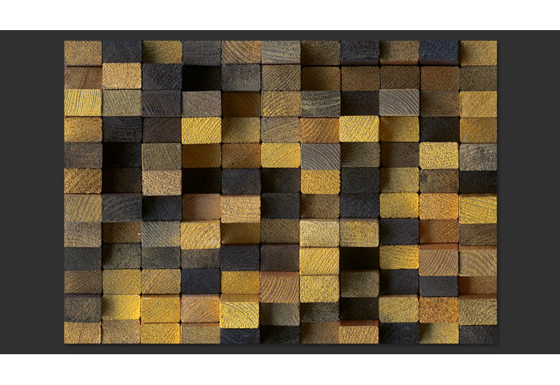 Wooden Cubes 2.45m x 350cm Wallpaper