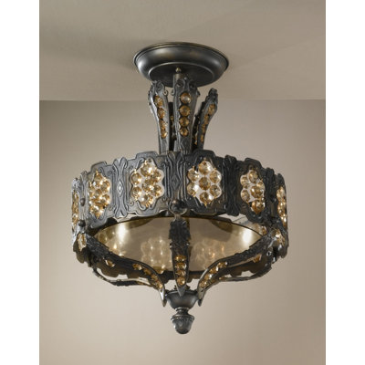 Colyer Glass Semi Flush Mount
